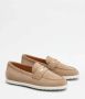 TOD'S Suède Mocassin met Metalen Inzetstuk Beige Dames - Thumbnail 3