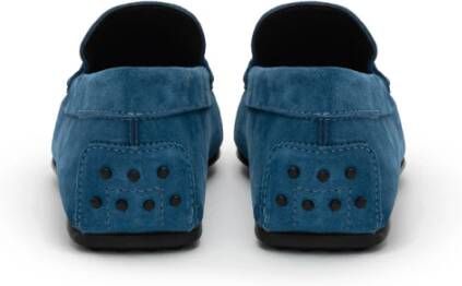 TOD'S Suède Mocassin Schoenen Blue Heren