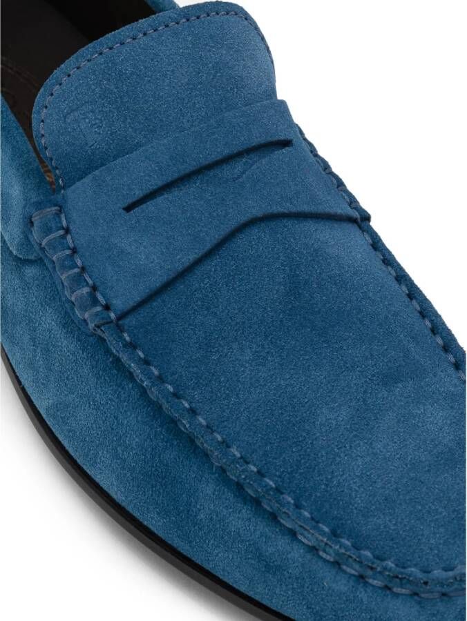 TOD'S Suède Mocassin Schoenen Blue Heren