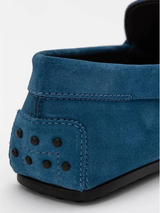 TOD'S Suède Mocassin Schoenen Blue Heren