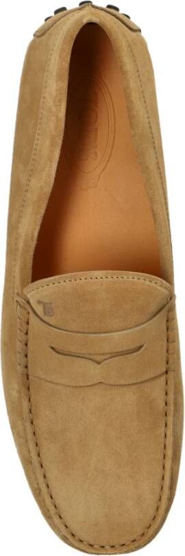 TOD'S Suède mocassins Beige Heren