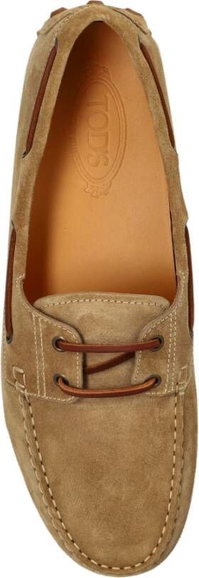 TOD'S Suède Mocassins Beige Heren