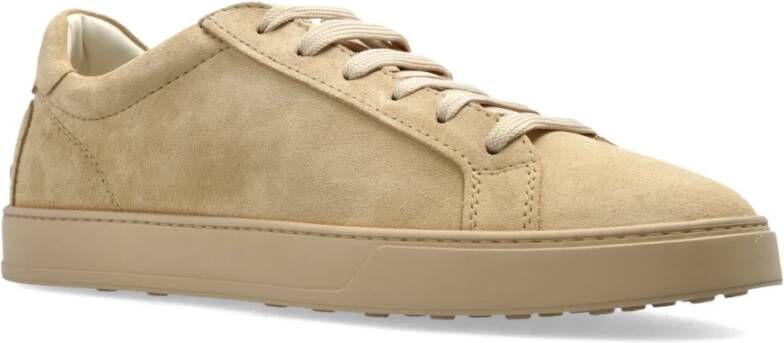 TOD'S Suede sneakers Beige Heren