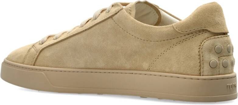 TOD'S Suede sneakers Beige Heren