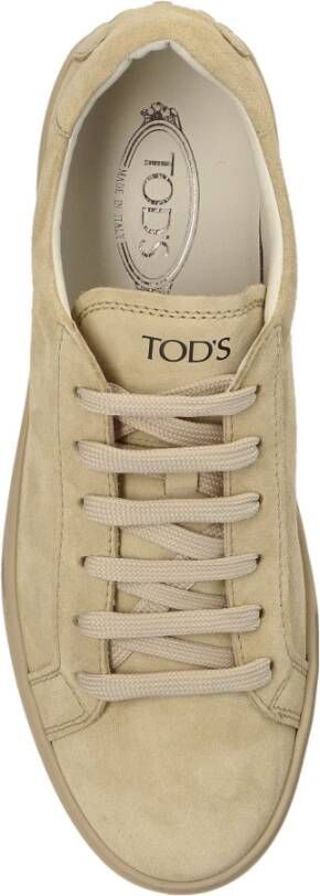 TOD'S Suede sneakers Beige Heren