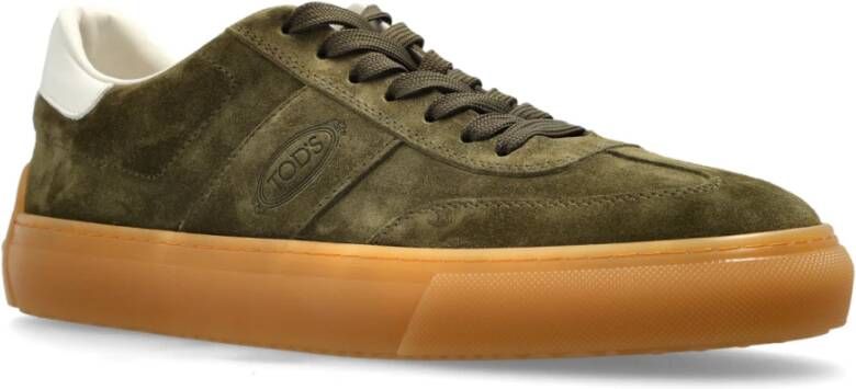 TOD'S Suède sneakers Green Heren