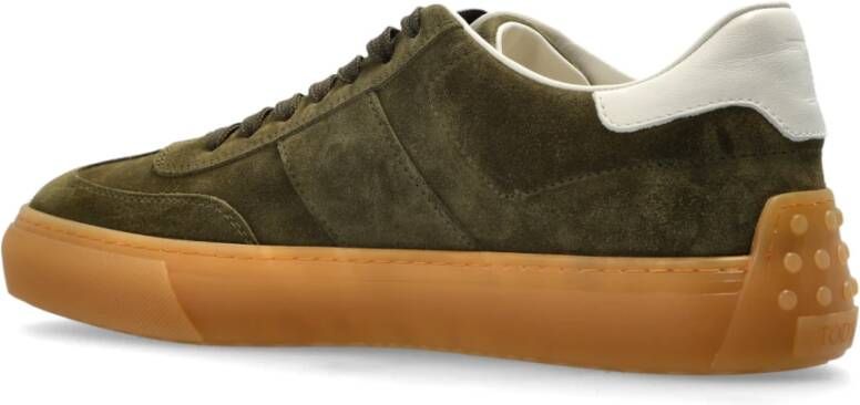 TOD'S Suède sneakers Green Heren