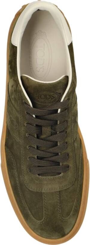 TOD'S Suède sneakers Green Heren