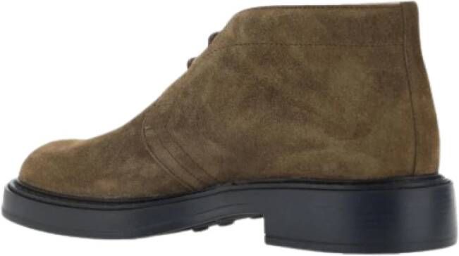 TOD'S Suède Veterschoenen Amandel Teen Brown Heren