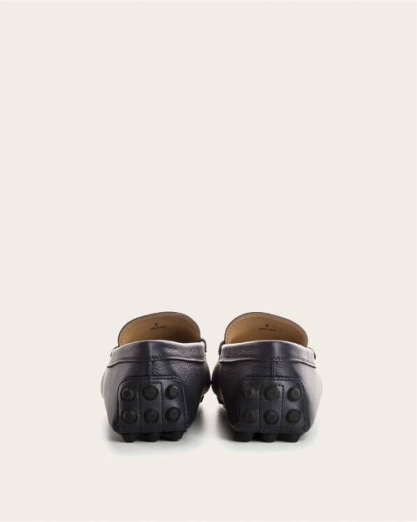 TOD'S Tijdloze leren loafers met metalen detail Blue Heren