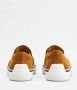 TOD'S Velvet Slip-Ons met Monogramprint Brown Heren - Thumbnail 3