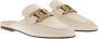 TOD'S Verfijnde zwarte leren slippers Beige Dames - Thumbnail 4