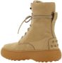 TOD'S Vetersluiting kalfsleren enkellaarzen Beige Dames - Thumbnail 3