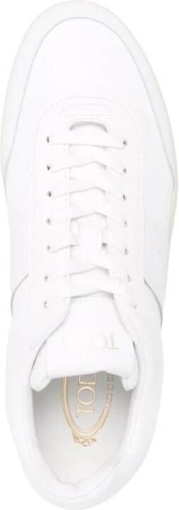 TOD'S Witte Casual Gesloten Platte Sneakers White Heren