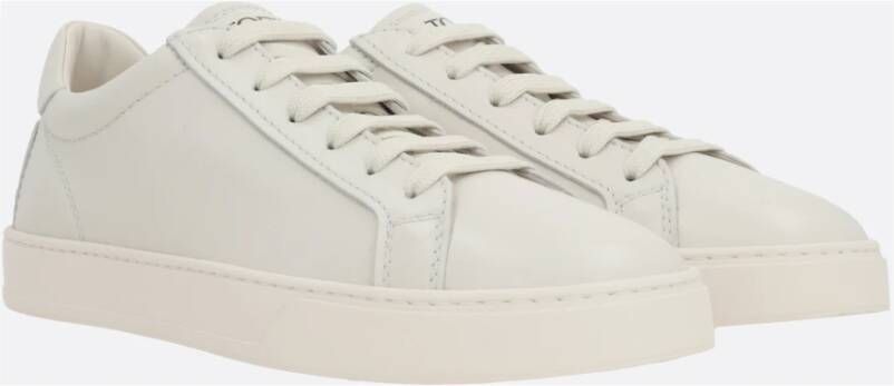 TOD'S Witte lage leren sneakers White Heren