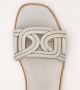 TOD'S Witte Leren Gevlochten Sandaal White Dames - Thumbnail 4