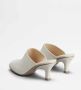 TOD'S Witte leren hakken sabot schoen White Dames - Thumbnail 4