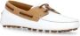 TOD'S Witte Leren Loafers Vierkante Neus Schoenen White Dames - Thumbnail 9