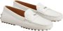 TOD'S Witte leren mocassin met rubberen zool White Dames - Thumbnail 2