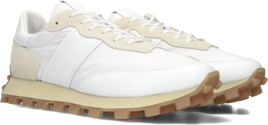 TOD'S Witte leren sneakers met suède accenten White Heren