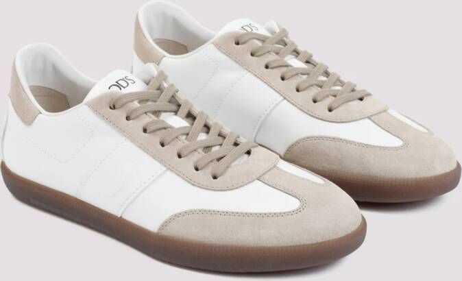 TOD'S Witte Leren Sneakers Ss24 White Heren