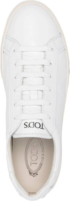 TOD'S Witte Minimalistische Sneakers White Heren