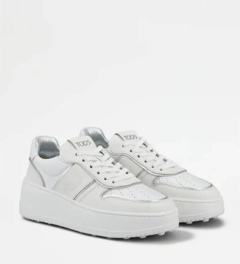 TOD'S Witte Sneakers met Rubberen Zool White Dames