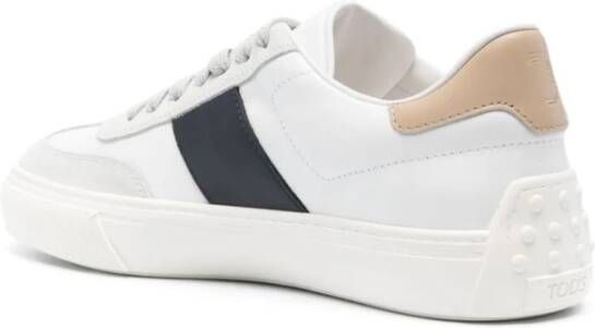 TOD'S Witte Sneakers Paneelontwerp Ronde Neus White Heren