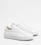 TOD'S Witte Sneakers van Kalfsleer met Rubberen Zool White Dames - Thumbnail 2