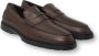 TOD'S Leren Loafers Rubberen Zool Made in Italy Brown Heren - Thumbnail 4