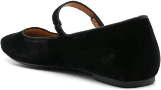 TOD'S Zwarte ballerina's met riem Black Dames