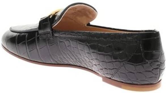 TOD'S Zwarte Coco Print Loafers Black Dames