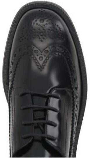 TOD'S Zwarte Derby Platte Schoenen Black Dames