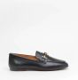 TOD'S Zwarte gehamerde leren instapper Black Dames - Thumbnail 2