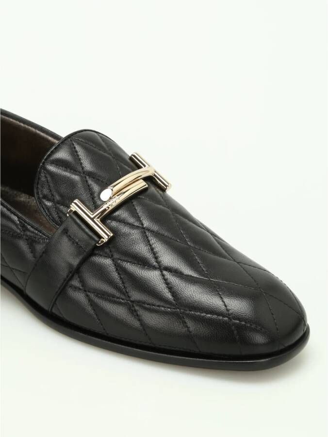 TOD'S Zwarte Gewatteerde Leren Loafer Black Heren