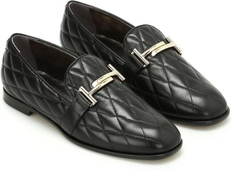 TOD'S Zwarte Gewatteerde Leren Loafer Black Heren