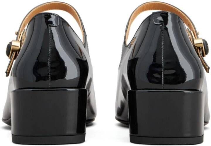 TOD'S Zwarte Hakken Leren Pumps Black Dames