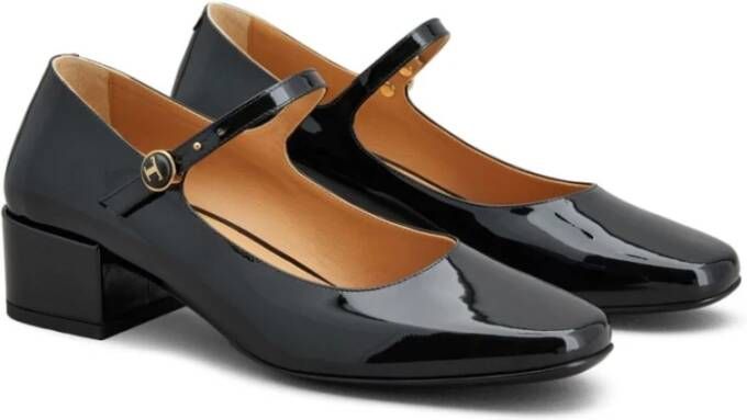 TOD'S Zwarte Hakken Leren Pumps Black Dames