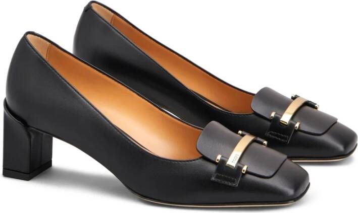 TOD'S Zwarte Instap Blokhak Schoenen Black Dames