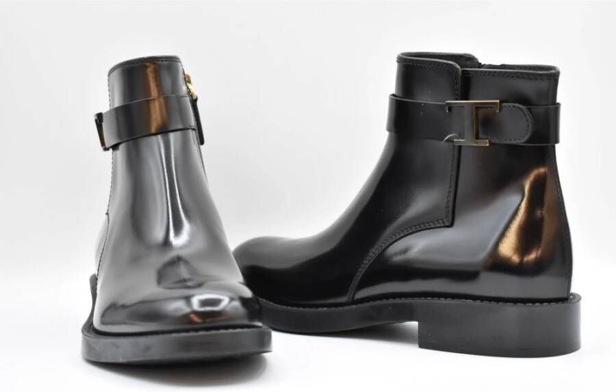 TOD'S Zwarte Veterschoenen Black Dames