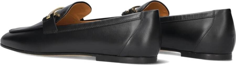 TOD'S Zwarte Leren Instappers Barretta Attacchi Black Dames