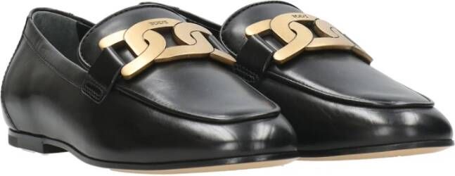 TOD'S Zwarte leren Kate Slipper Sandalen Black Dames