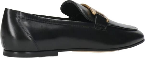 TOD'S Zwarte leren Kate Slipper Sandalen Black Dames