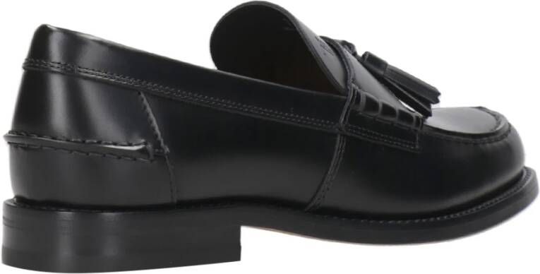 TOD'S Zwarte Leren Kwast Sandalen Black Heren