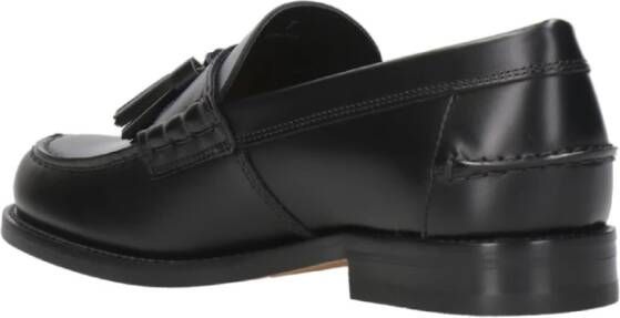 TOD'S Zwarte Leren Kwast Sandalen Black Heren