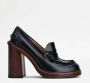 TOD'S Zwarte Leren Loafer met Dikke Hak Black Dames - Thumbnail 6