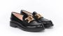 TOD'S Zwarte leren ketting-plaque loafers Black Dames - Thumbnail 2