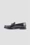 TOD'S Zwarte leren loafers met kettingaccessoire Black Dames - Thumbnail 4