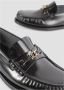 TOD'S Zwarte leren loafers met kettingaccessoire Black Dames - Thumbnail 5