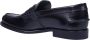 TOD'S Zwarte leren loafers met logodetail Black Heren - Thumbnail 3